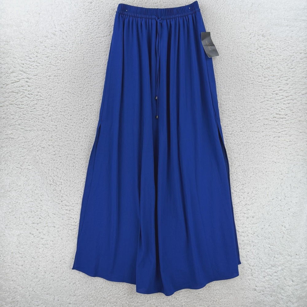 Zara Basic Harem Pants Womens XS Blue Crepe Wide Leg Elastic Waist Casual NWT